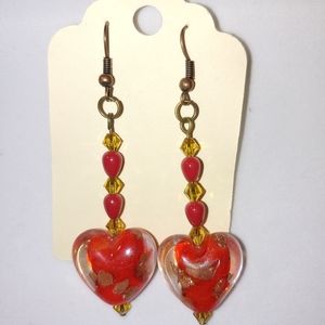 2 in. Heart earrings